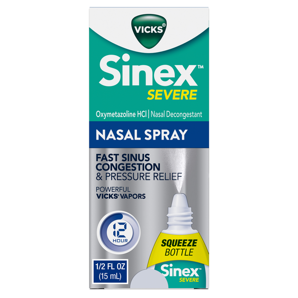 Cold, Flu & Allergy Vicks Sinex SEVERE Nasal Spray, Decongestant Medicine hero