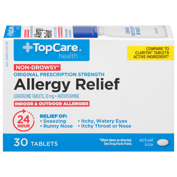 Cold, Flu & Allergy TopCare Allergy Relief, Original Prescription Strength, 10 mg, Non-Drowsy, Tablets hero