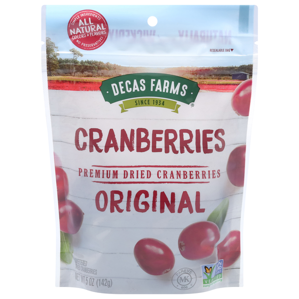 Canned Fruit & Applesauce Decas Farms Premium Dried Cranberries hero