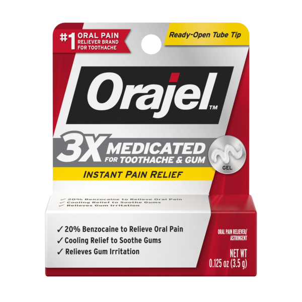 Oral Care Orajel 3X Medicated For Toothache & Gum Gel hero