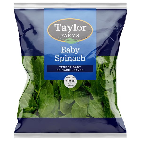 Prepared Meals Taylor Farms Baby Spinach hero