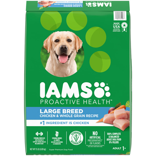 Dog Food IAMS Proactive Health Large Breed Adult Dry Dog Food with Real Chicken hero