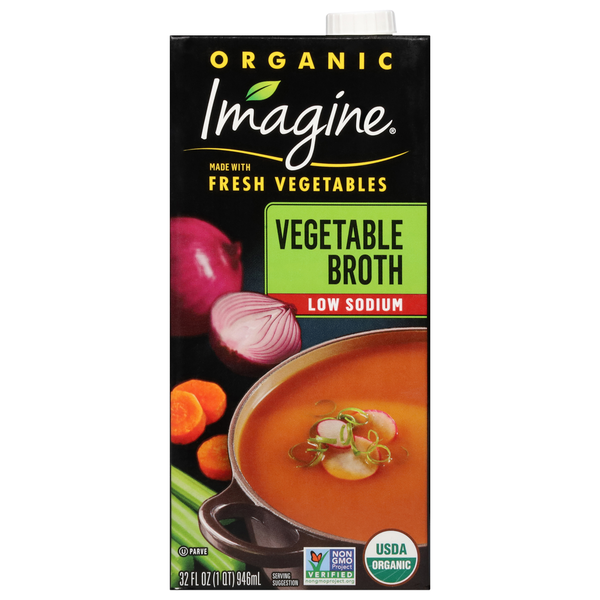 Soup, Broth & Bouillon Imagine Vegetable Broth Low Sodium hero