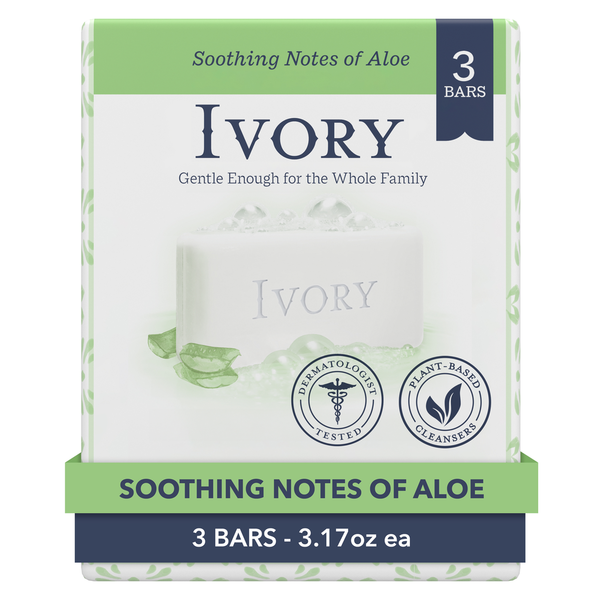 Body Lotions & Soap Ivory Bar Soap Notes of Aloe hero