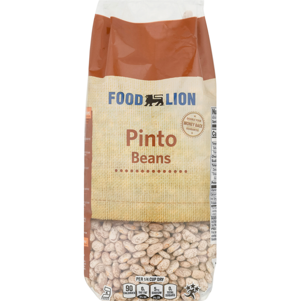 Canned Meals & Beans Food Lion Beans, Pinto hero