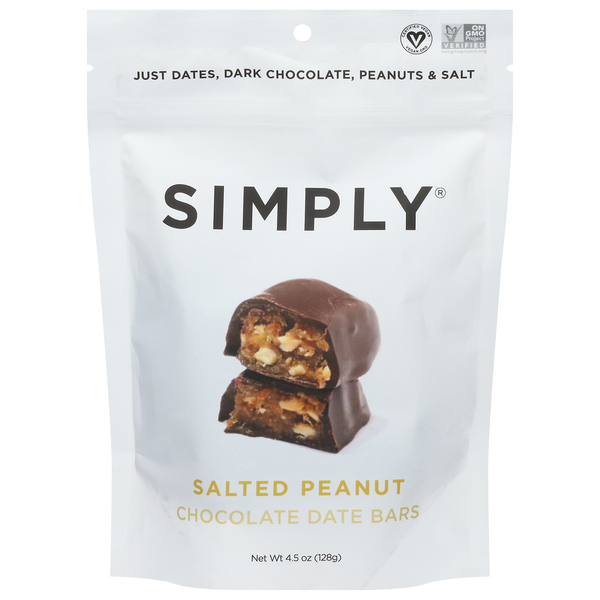 Candy & Chocolate Simply Chocolate Date Bars, Salted Peanut hero