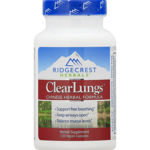 Cold, Flu & Allergy Ridgecrest Herbals ClearLungs ClearLungs, Vegan Capsules hero