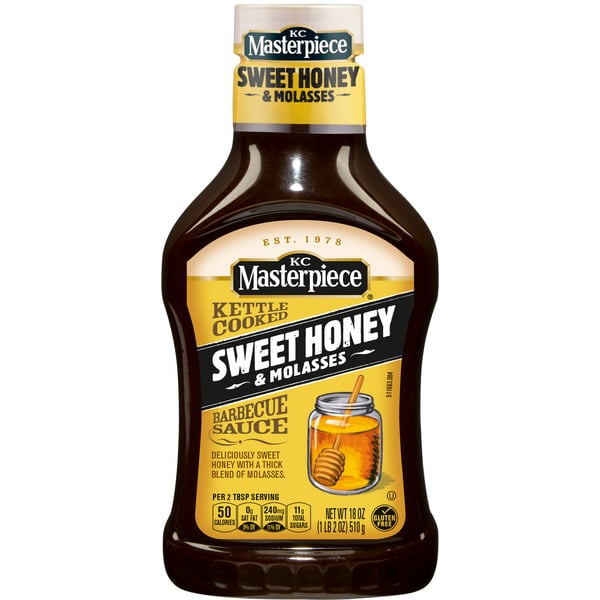 Marinades & Meat Preparation KC Masterpiece Sweet Honey And Molasses Barbecue Sauce hero