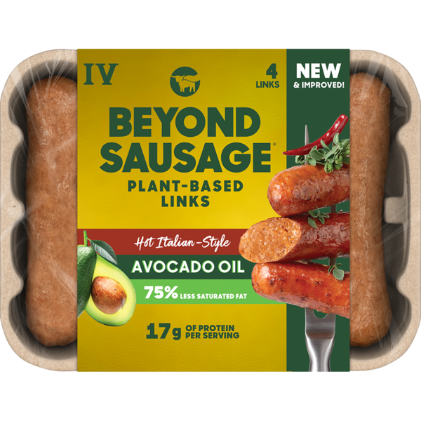 Hot Dogs, Bacon & Sausage Beyond Meat Beyond Sausage, Plant-Based Sausage Links, Hot Italian Style hero