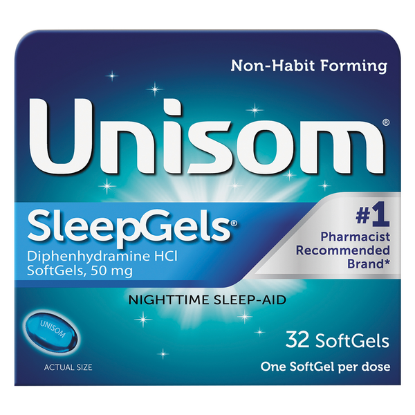 Stress & Sleep Aids Unisom Nighttime Sleep-Aid, 50 mg, SoftGels hero