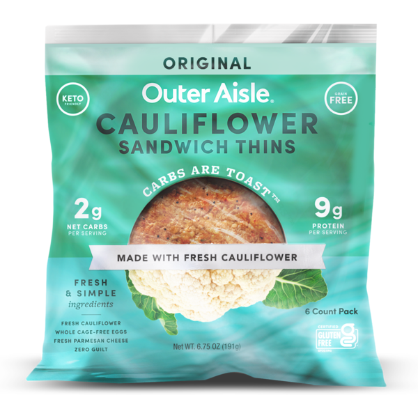 Frozen Breads & Doughs Outer Aisle Sandwich Thins Cauliflower, Original hero