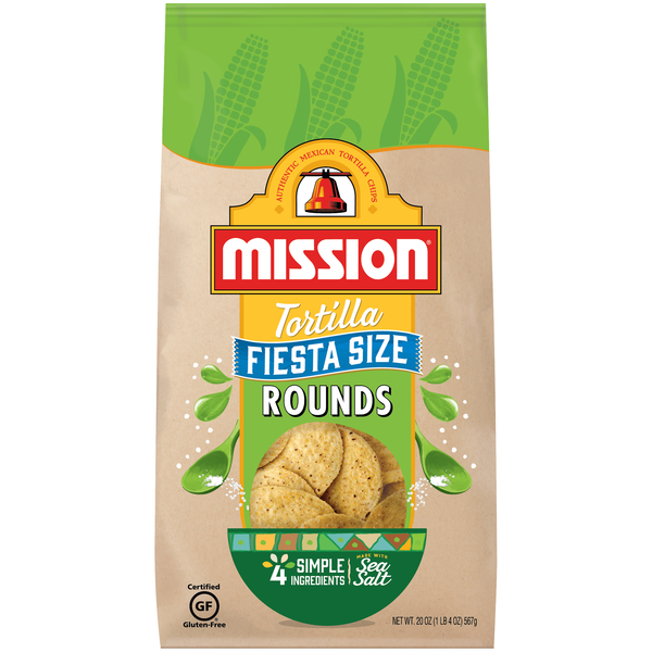 Chips & Pretzels Mission Fiesta Size Rounds Tortilla Chips hero