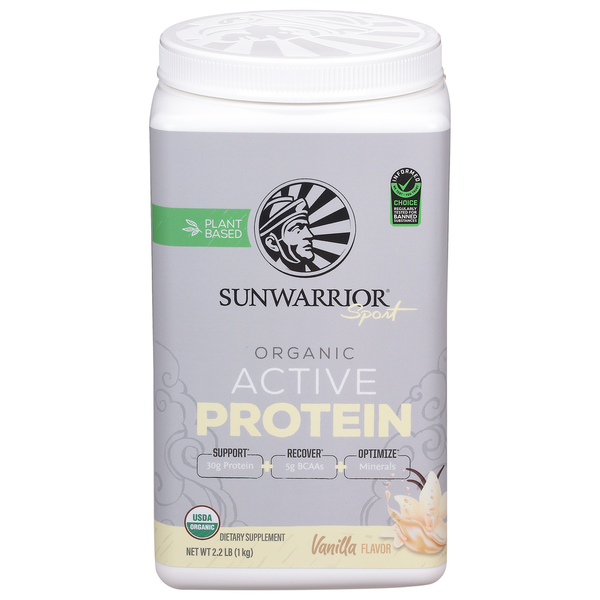 Sunwarrior Active Protein, Organic, Vanilla Flavor hero