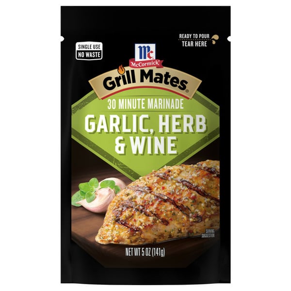 Marinades & Meat Preparation McCormick® Garlic, Herb & Wine 30 Minute Marinade hero