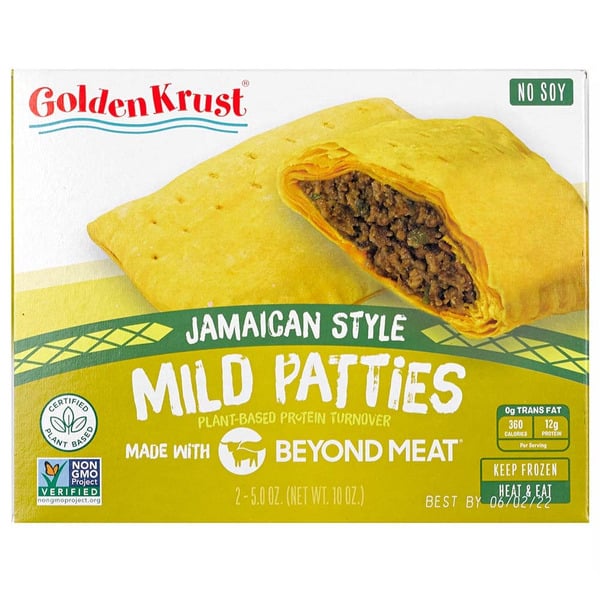 Frozen Meals Golden Krust Beyond Meat Plant-Based, Jamaican Style Mild Beef Patty hero