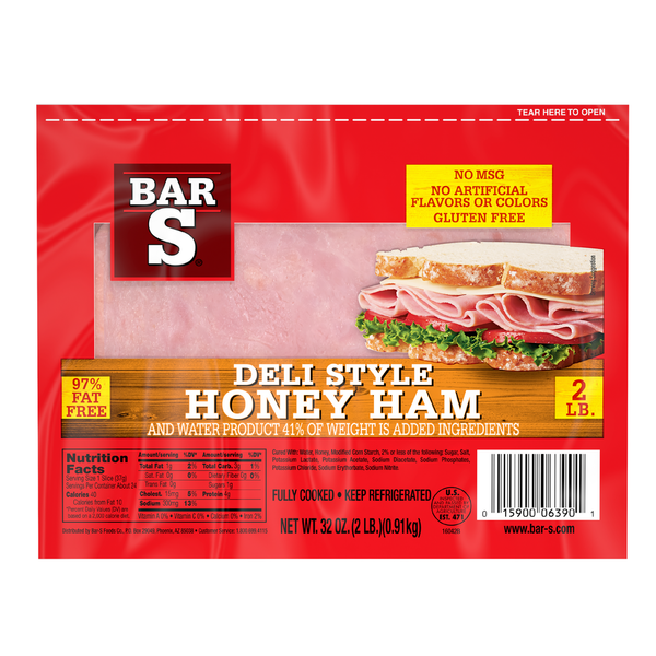 Lunch Meat Bar-S Deli Style Honey Ham Lunch Meat hero