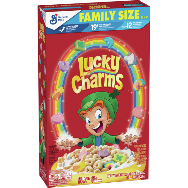 Cereal & Granola Lucky Charms Gluten Free Cereal with Marshmallows, Kids Breakfast Cereal hero