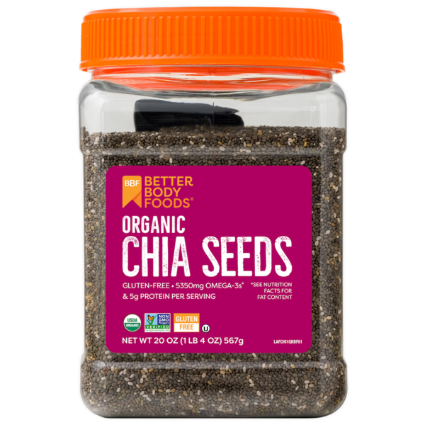 Doughs, Gelatins & Bake Mixes BetterBody Foods Organic Chia Seeds hero