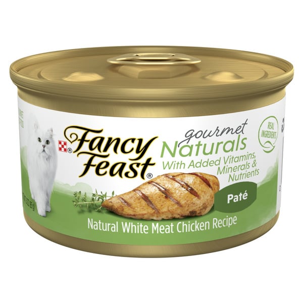 Cat Food & Care Purina Fancy Feast Grain Free Wet Cat Food Pate Gourmet Naturals White Meat Chicken Recipe hero