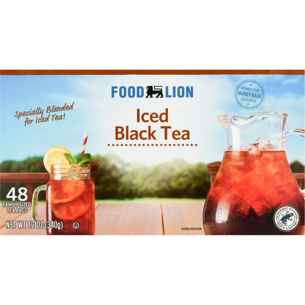 Tea Food Lion Family Sized Iced Tea Black Tea Bags 48ct hero