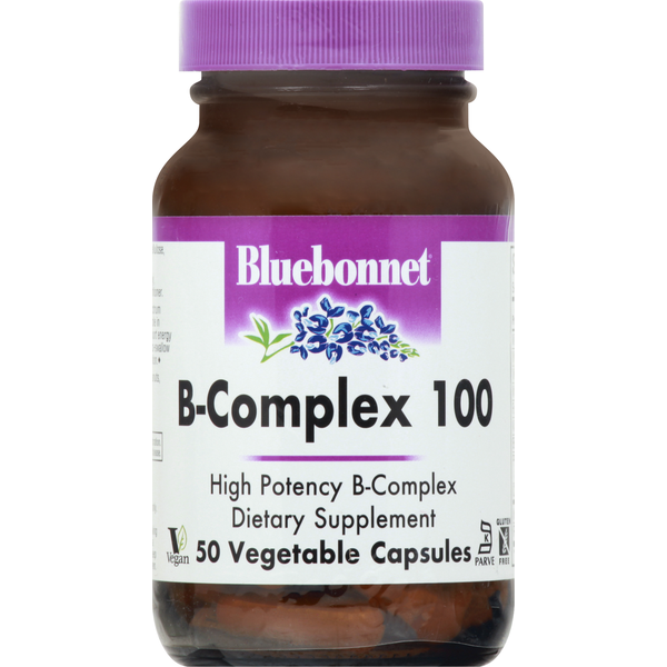 Vitamins & Supplements Bluebonnet B-Complex 100, Vegetable Capsules hero