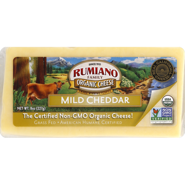 Packaged Cheese Rumiano Cheese, Organic, Mild Cheddar hero