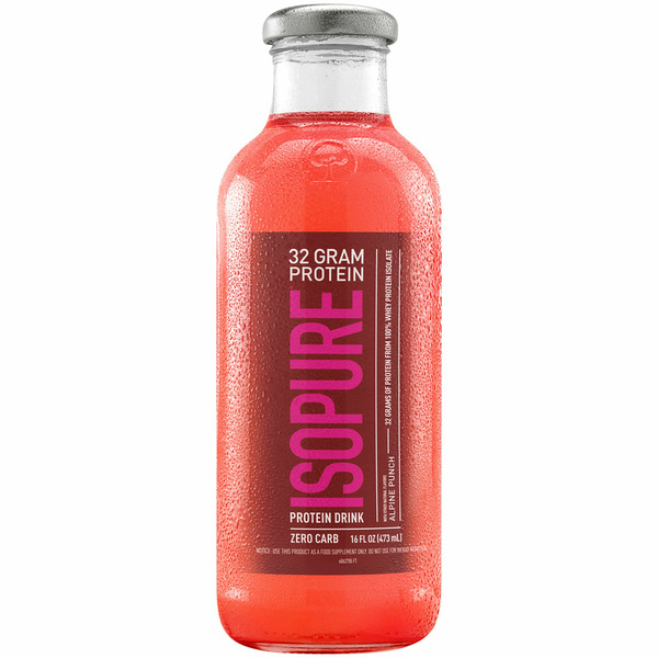 Isopure Alpine Punch Zero Carb 100% Whey Protein Isolate Drink hero