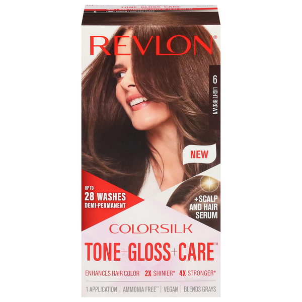 Revlon Hair Color, Demi-Permanent, Light Brown 6 hero