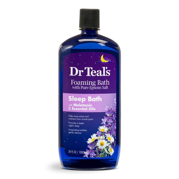 Dr Teal’s Foaming Bath with Pure Epsom Salt, with Melatonin, Essential Oils hero