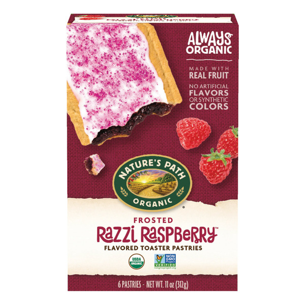 Breakfast Bars & Pastries Nature's Path Frosted Razzi Raspberry Toaster Pastries hero