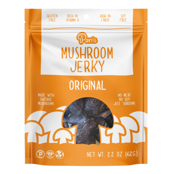 Popcorn & Jerky Pan's Mushroom Jerky Original Mushroom Jerky hero