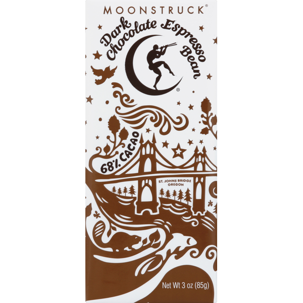 Candy & Chocolate Moonstruck Chocolate Dark Chocolate, Espresso Bean hero