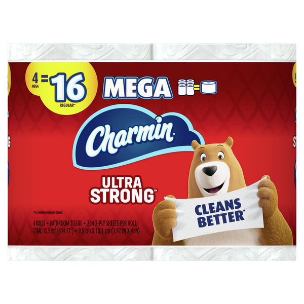 Paper Goods Charmin Ultra Strong Toilet Paper 4 Mega Roll hero