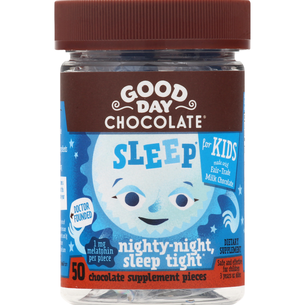 Vitamins & Supplements Good Day Chocolate Chocolate Supplement Pieces, Sleep, For Kids hero