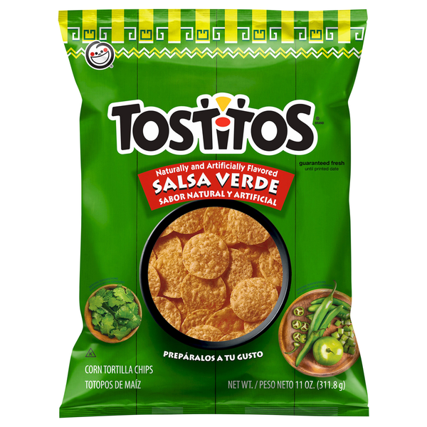 Tostitos Tortilla Chips, Salsa Verde Flavored Rounds hero