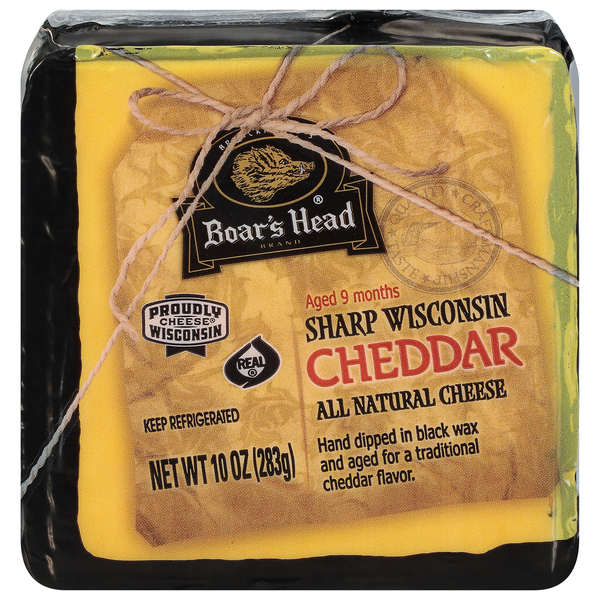 Specialty Cheeses Boar's Head Sharp Wisconsin Cheddar Cheese hero