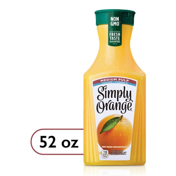 Refrigerated Juice, Coffee, & Tea Simply Orange Medium Pulp Orange Juice With Calcium And Vitamin D hero