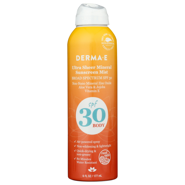 Body Lotions & Soap DERMA E Spray Sunscreen Spf30 hero