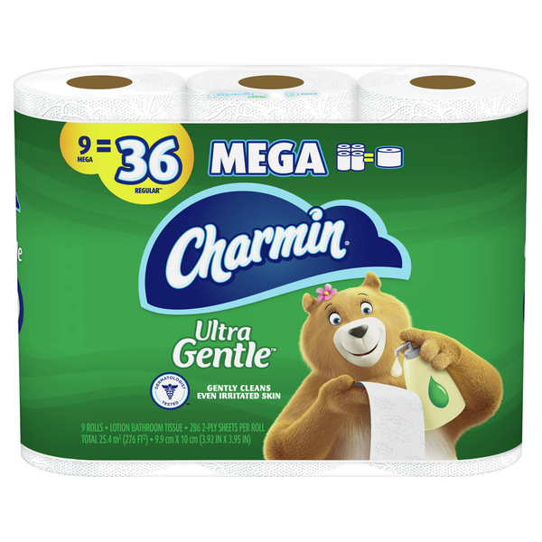 Paper Goods Charmin Ultra Gentle Toilet Paper, Mega Rolls, 286 Sheets Per Roll hero