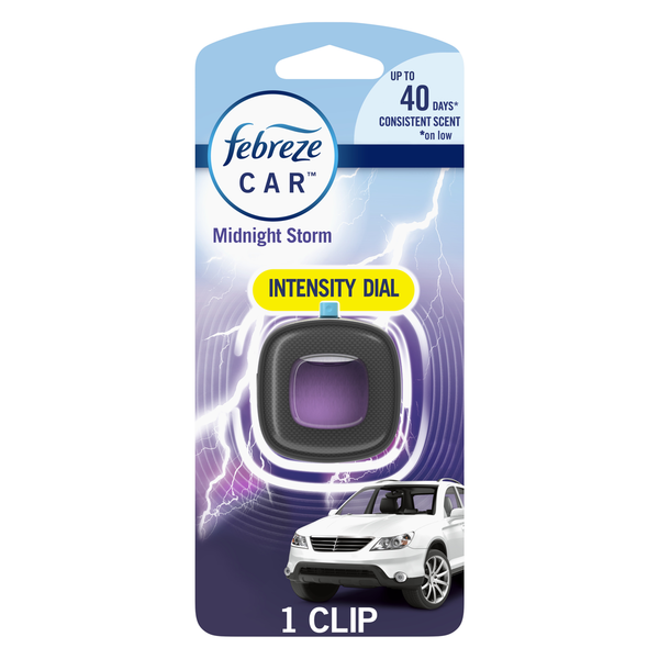 Air Fresheners & Candles Febreze Car Air Freshener Vent Clip, Midnight Storm hero