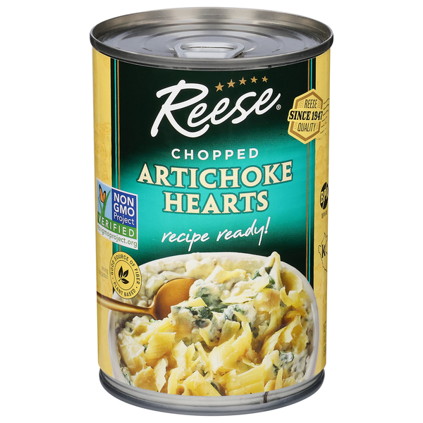 Canned & Jarred Vegetables Reese's Artichoke Hearts, Chopped hero