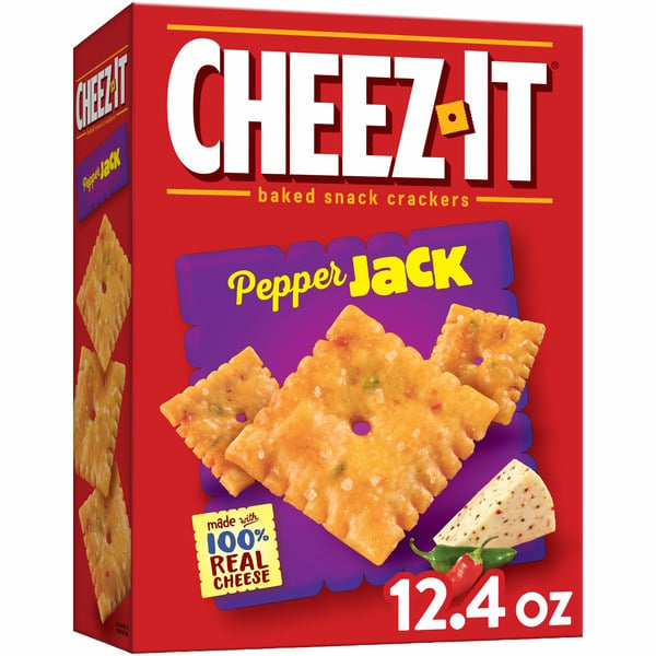 Crackers Cheez-It Cheese Crackers, Baked Snack Crackers, Pepper Jack hero