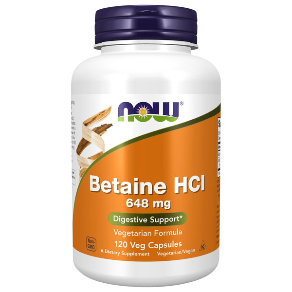 Digestion NOW Betaine HCl 648 mg hero