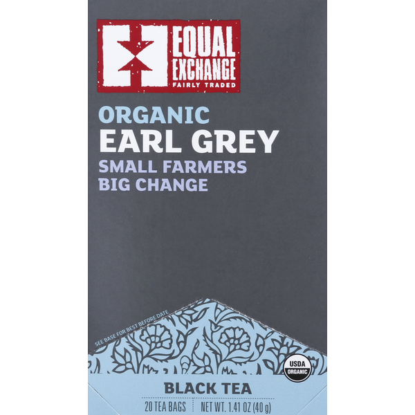 Tea Equal Exchange Black Tea, Organic, Earl Grey, Bags hero