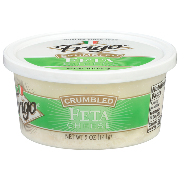 Packaged Cheese Frigo Feta Cheese, Crumbled hero