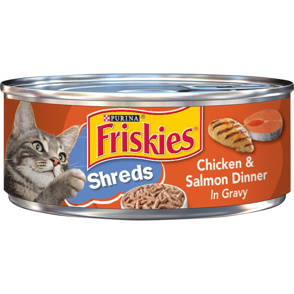 Cat Food & Care Purina Friskies Gravy Wet Cat Food, Shreds Chicken & Salmon Dinner in Gravy hero