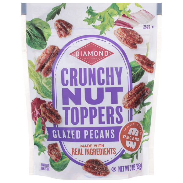 Diamond Nut Toppers, Glazed Pecans, Crunchy hero