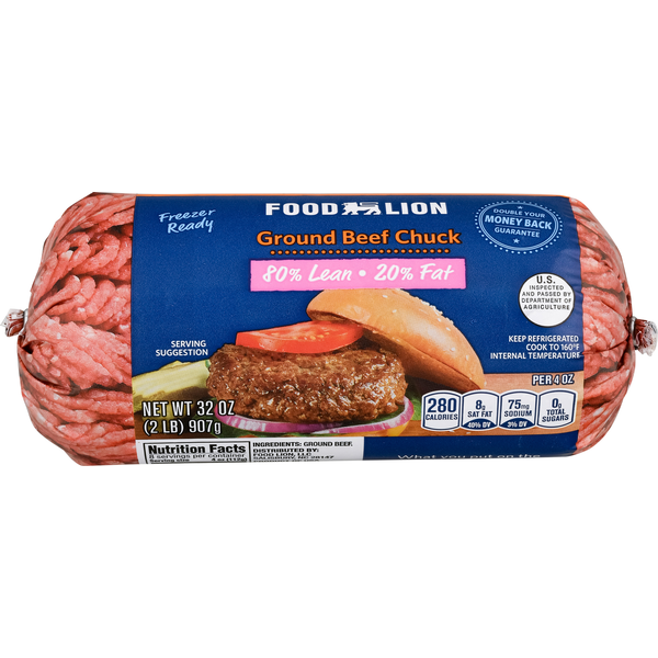 Fresh Beef, Lamb, Veal Food Lion 80% Lean Ground Beef Chuck hero