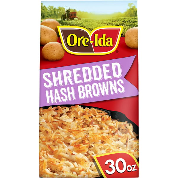 Ore-Ida Shredded Hash Brown Potatoes Frozen Food Snacks hero