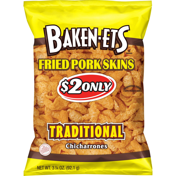 Popcorn & Jerky Baken-Ets Chicharones Traditional Fried Pork Skins hero